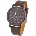 Fashionable Round Steel Case Quartz Wrist Watch wi