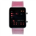 Vogue Style Red LED Wrist Watch Binary Watch (Pink