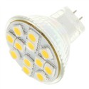 MR11 12V 2.5W 12*5050 SMD LED 50-Lumen 3500K Warm 