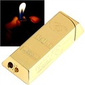 Gold Brick Shaped Refillable Butane Jet Flame Ligh