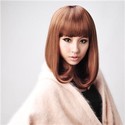 Rinka Style Straight Long Wig Hair with Neat Eyebr