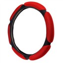 Reliable Steering Wheel Cover with 3D Net (Red) - 