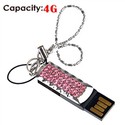 4G USB Flash Drive with Metal Case & Crystal Decor