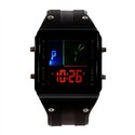 Fashionable Square Case Colorful LED Wrist Watch w