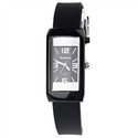 Rectangle Dial Quartz Wrist Watch with Soft Plasti