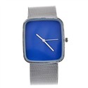 Quartz Wrist Watch with Square Dial & Metal Watch 