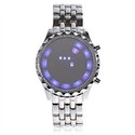 Fashionable Round-shaped Dial LED Wrist Watch with