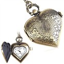 Classical Heart Style Quartz Movement Pocket Watch