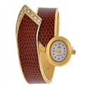 Rhinestones Quartz Wrist Watch with Strap for Fema