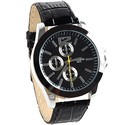 Three Dazzling Small Dials Design Quartz Wrist Wat