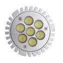 JG-S024 E27 7W 7-LED 7000-7500K Cool White Light L