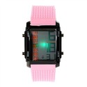 Colorful LED Light Wrist Watch with Rubber Band (P