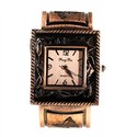 Quartz Wrist Watch with Square Dial & Metal Watch 