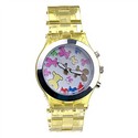 Mini Crystal Design Wrist Watch Cartoon Watch (Yel