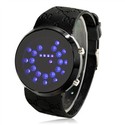 Unisex Silicone Watchband LED Wrist Watch with Blu