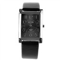 Rectangle Case Quartz Wrist Watch with PU Leather 