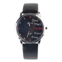 One to Five Design Round Black Dial Quartz Wrist W