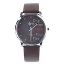 One to Five Design Round Brown Dial Quartz Wrist W