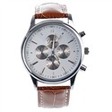 Large PU Leather Band Men&#39;s Wrist Watch with C