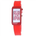 Rectangle Dial Quartz Wrist Watch with Soft Plasti