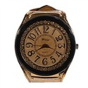 Stylish Crystal Inlaid Bezel Round Case Quartz Wri