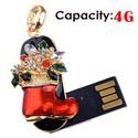 Beautiful 4GB USB Flash Memory Drive Christmas Boo