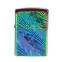 Unique Glossy Oil Lighter with Protective Steel Ca