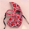 Spray Paint Crack Half Face Mask for Ball Party Al