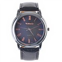 WoMaGe Roman Numeral Quartz Watch with Blue Dial &