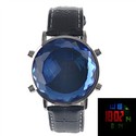 Blue Face Digital Wrist Watch with Alarm & Chronog