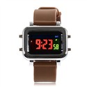 Rectangle Case Digital LED Wrist Watch with Four F