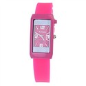 Rectangle Dial Quartz Wrist Watch with Soft Plasti