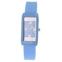 Rectangle Dial Quartz Wrist Watch with Soft Plasti