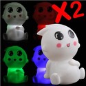 Lovely Cartoon Baby Shaped Design LED Color Changi