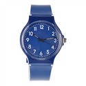 Solid Color Sport Wrist Watch with Round Dial (Blu