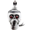 Sound Control Falling Skeleton Head Toy with Red E