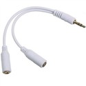 3.5mm Stereo Audio Y Splitter Cable for iPod iPhon