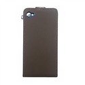 Up & Down Open Cowhide Leather Case Skin Cover for