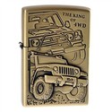 Embossed Oil Lighter Cigarette Lighter (Brassy) - 