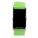 Fashion Rectangle Case Silicone Band LED Wrist Wat