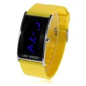 Chic Rectangle Case Blue LED Display Wrist Watch w