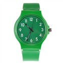 Solid Color Sport Wrist Watch with Round Dial (Gre