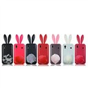 Rabbit Shaped TPU Protective Case with Plush Tail 