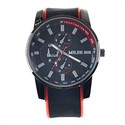 MILER Men&#39;s Wrist Watch with Silicon Rubber Ba