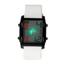 Colorful LED Light Wrist Watch with Rubber Band (W