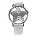 Quartz Wrist Watch with Star Dial & PU leather Wat