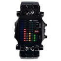 Colorful LED Watch Compact Sports Wrist Watch (Bla