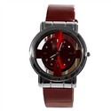 Fashionable Cross-Round Design Dial Hollow Quartz 