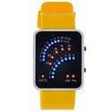 Modern Fan-shaped Display Rectangle Case LED Watch