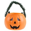 Smiling Face Design Plastic Halloween Pumpkin Cand